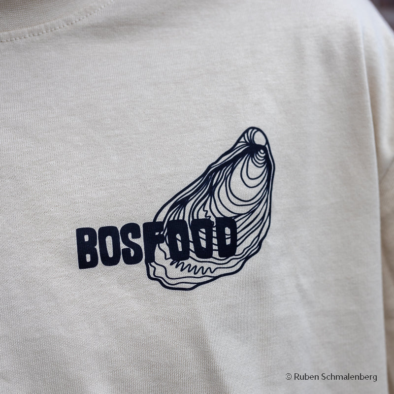 BOS FOOD T-Shirt "Auster", Oversized, Farbe Sand, Größe S, 1 St