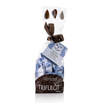Tartuflanghe Mini Trüffelpralinen "trifulòt", Cappuccino (hellblau), ca. 7 g 180 g