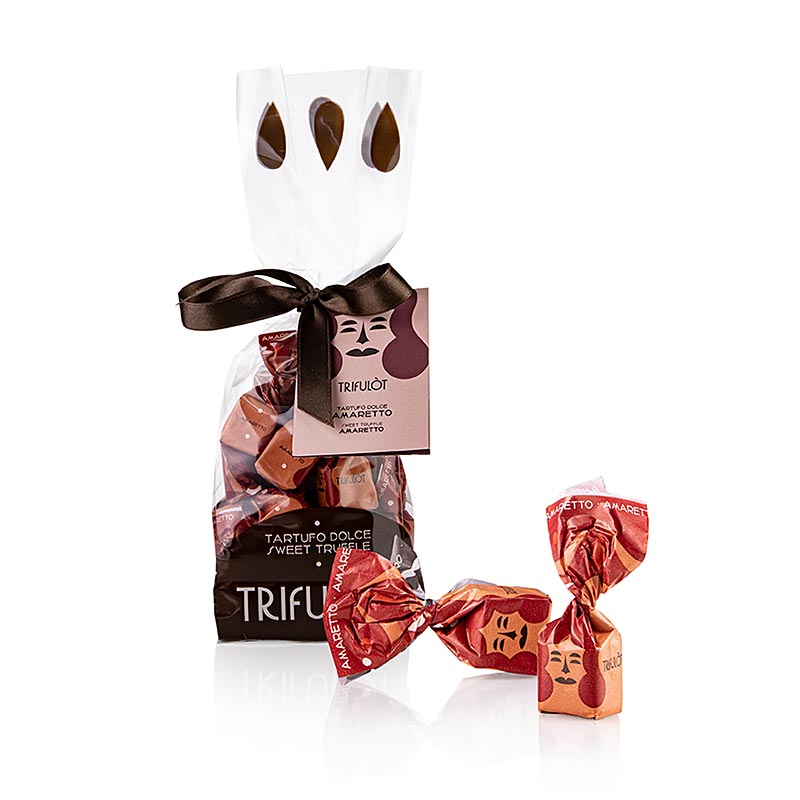 Tartuflanghe Mini Trüffelpralinen "trifulòt", Amaretto (rot), ca. 7 g 180 g