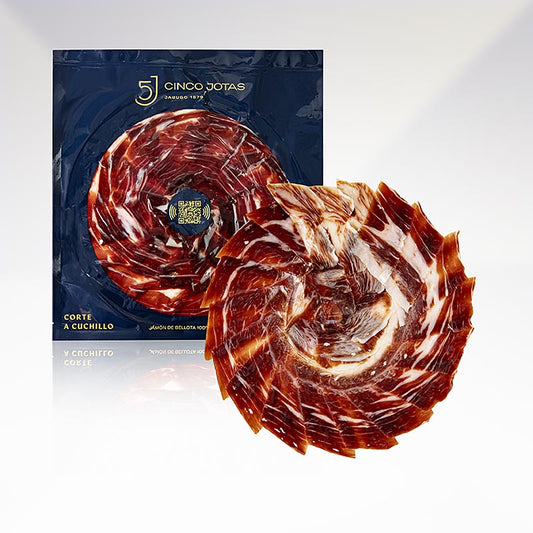OSBORNE - Cinco Jotas - 100% Eichelmast Ibérico Schinken, handgeschnitten, 80 g