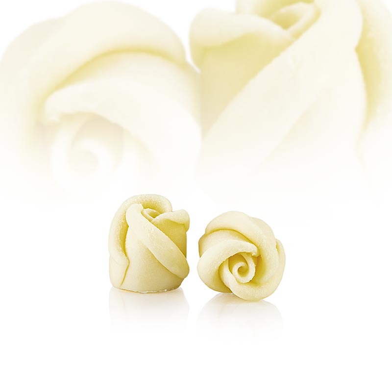 Rose mini, weiß, aus Schokolade, Dobla (77789), 266 g, 45 St