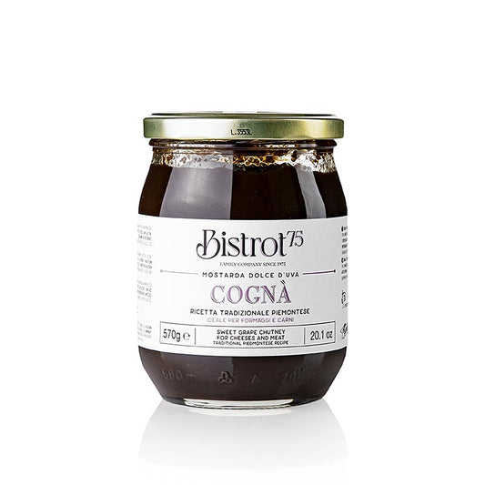 Tartuflanghe  - Bistro 75 - Cognà - Süßes Traubenmost-Chutney, 570 g