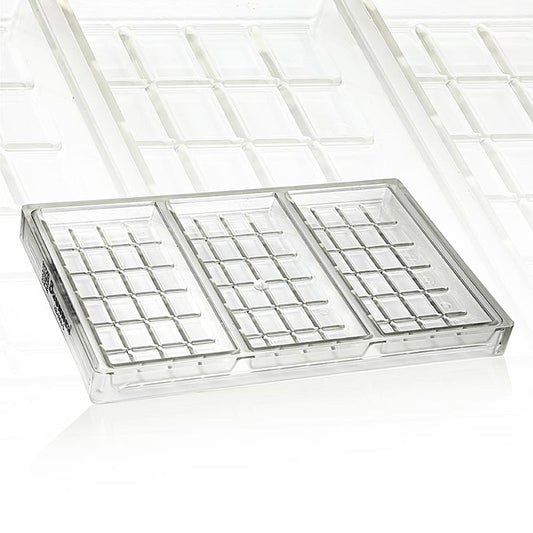 Schokoladengießform "Tafel", 161x78x15mm, 3-tlg., für ca. 200g, Brunner, 1 St
