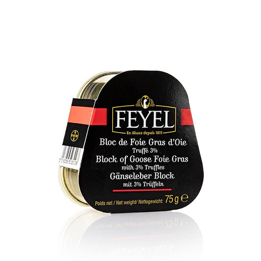 Gänsestopfleberblock, getrüffelt, Feyel, 75 g