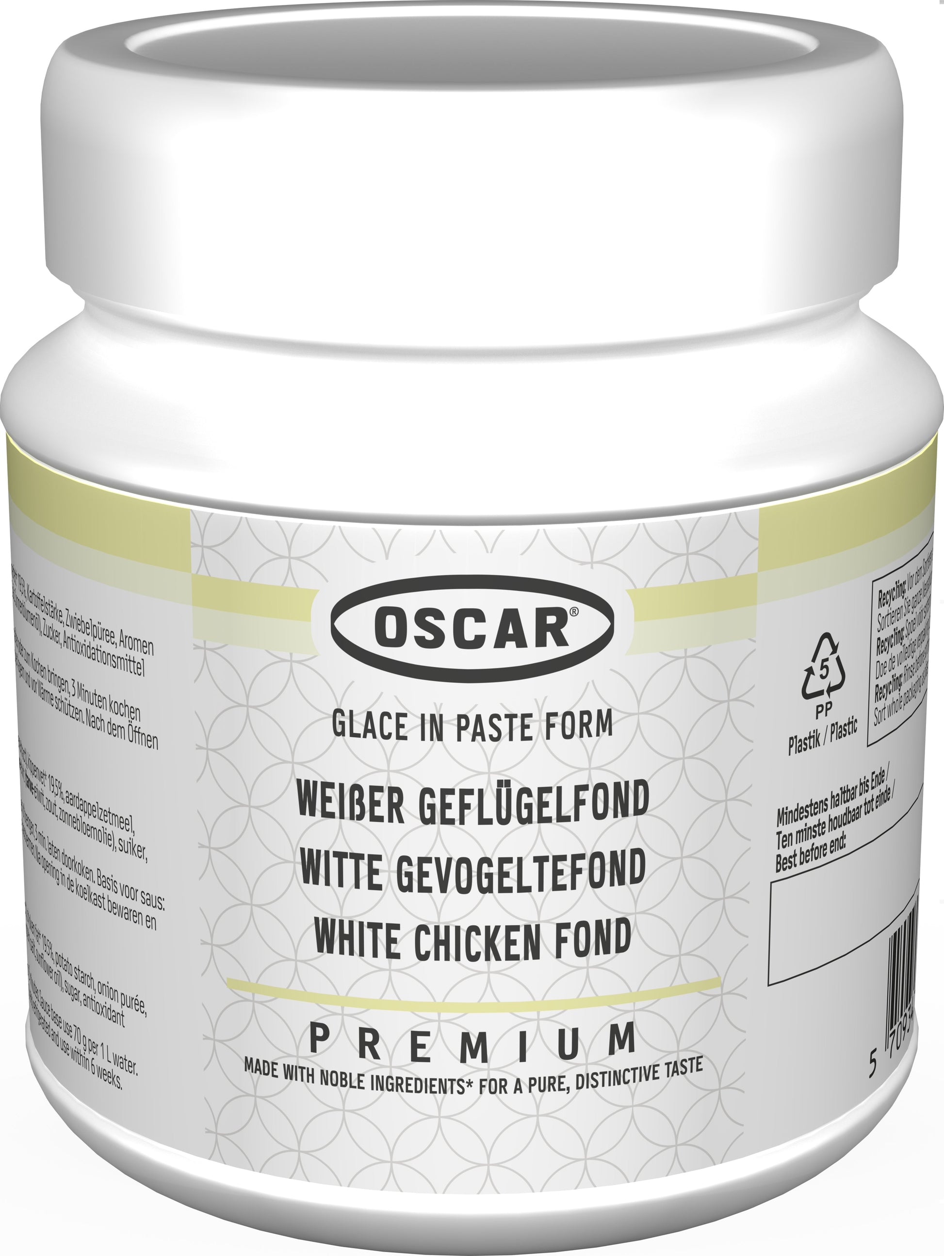 OSCAR® Premium weiße Geflügelfond-Paste, 630-g-Glas, ergibt ca. 15 Liter