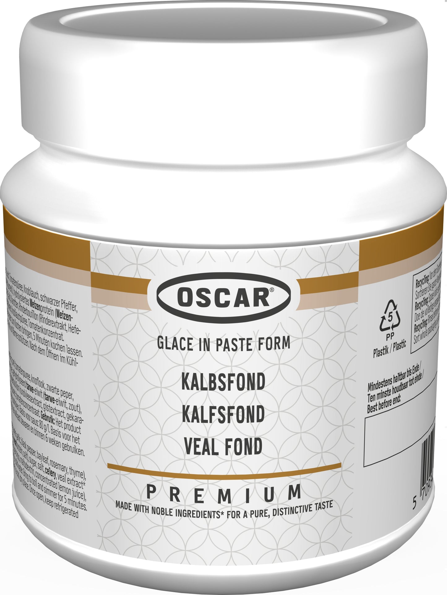OSCAR® Premium Kalbsfond-Paste, 640-g-Glas, ergibt ca. 15 Liter