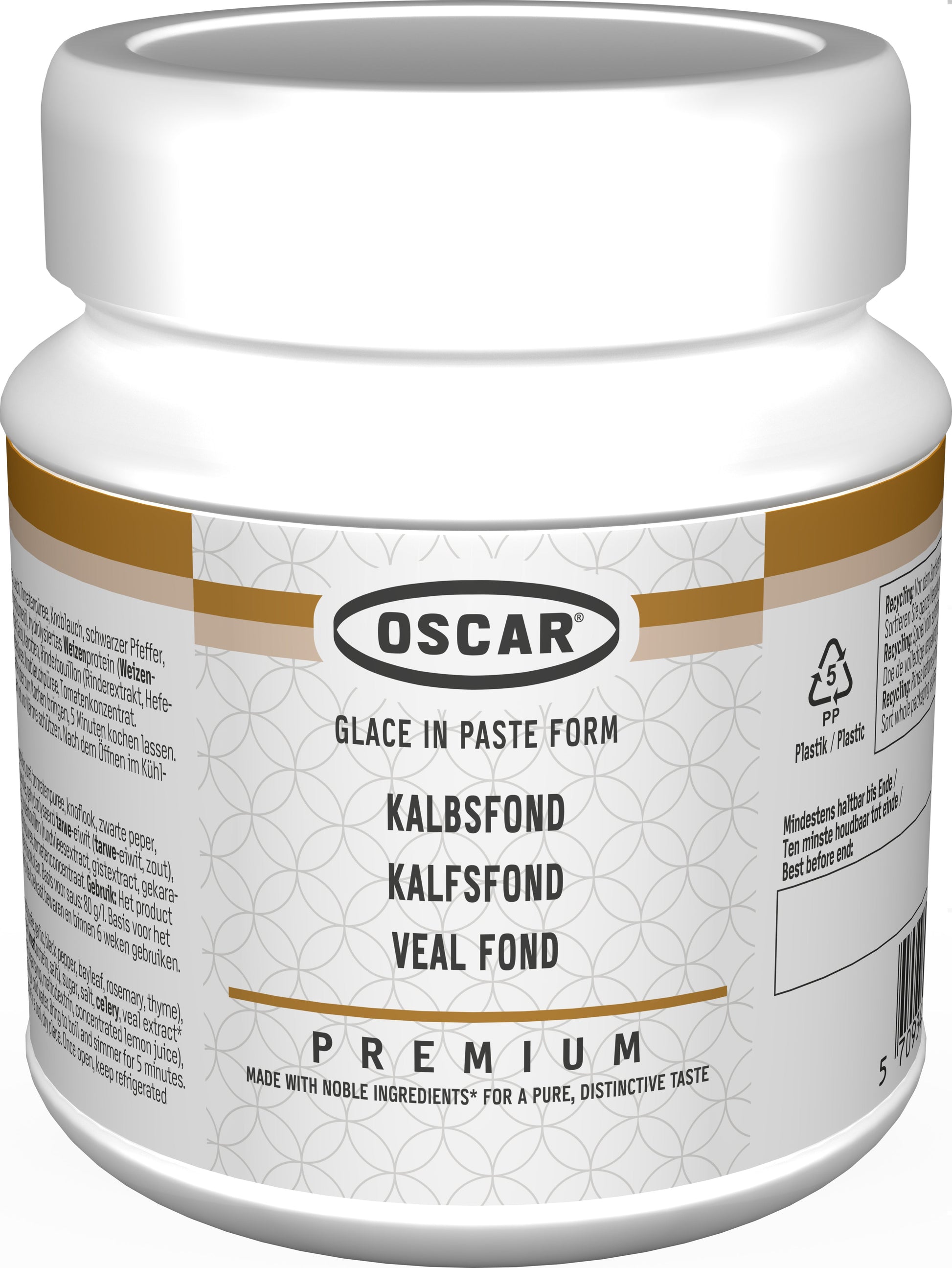 OSCAR® Premium Kalbsfond-Paste, 640-g-Glas, ergibt ca. 15 Liter