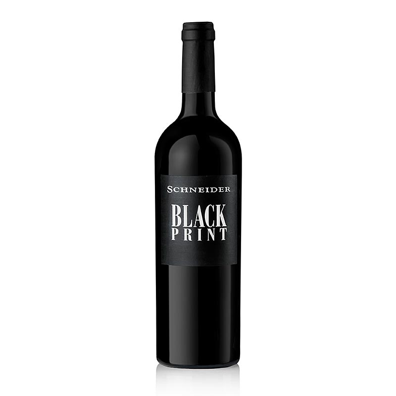 2022er "Black Print" Rotweincuvee QW, trocken, 14 % vol., Schneider, 750 ml