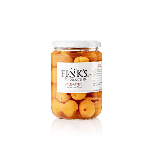 Wildapferl, in starkem Sirup, Fink´s Delikatessen (Wildäpfel), 375 g