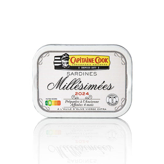 Sardinen in Olivenöl, Jahrgang 2024, Capitaine Cook, Frankreich, 115 g