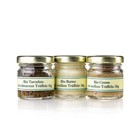 Ppura Trüffel-Kollektion (Salsa Tartufata/Creme/Butter), Tartufi di Fassia, BIO, 90 g, 3 x 30g