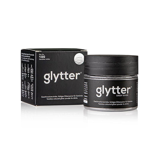 glytter "Sassy Silver", Lebensmittelglitzerpuder, (Silber), 10 g