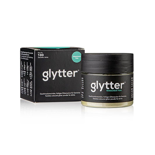 glytter "Tenacious Teal", Lebensmittelglitzerpuder, (Türkis), 10 g