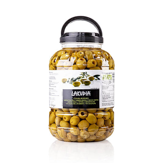 Grüne Oliven "Chalkidiki Mammut", ohne Kern, Lakudia, 5,5 kg