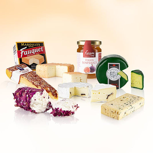 Set Bunte Käseauswahl 2026 (6 Sorten + Feigensenfsauce), 1,15 kg, 7 tlg.