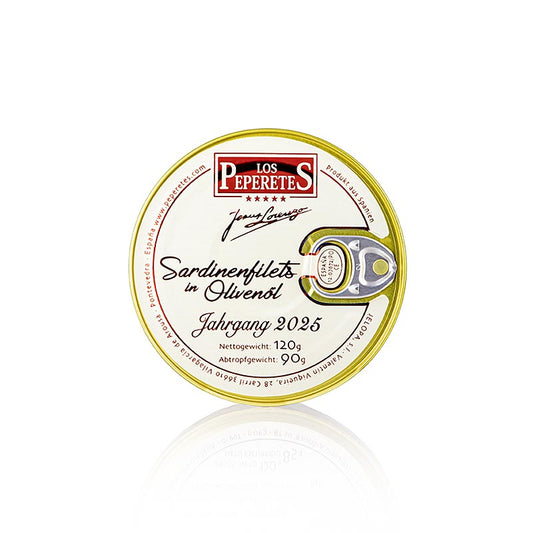 Jahrgangs Sardinen Filets 2025, in Olivenöl, Los Peperetes, 120 g