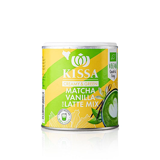 KISSA - Matcha Vanilla for Latte, Grüner Tee Mix, BIO, 120 g