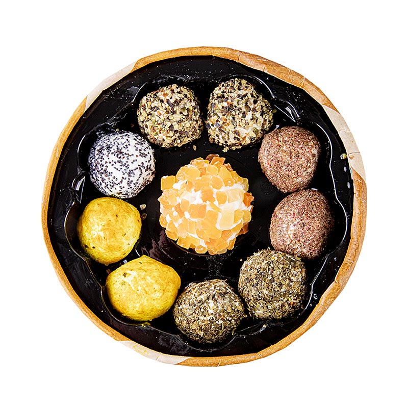 Le Chevrefeuille - Micro-Pics Chevre, Ziegenfrischkäsepralinen mit Papaya, Kräutern, Gewürzen, 115 g