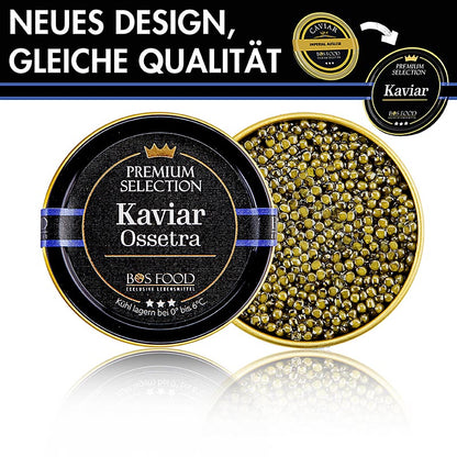 Ossetra (gueldenstaedtii), Aquakultur, ohne Konservierungsmittel, China, 50 g