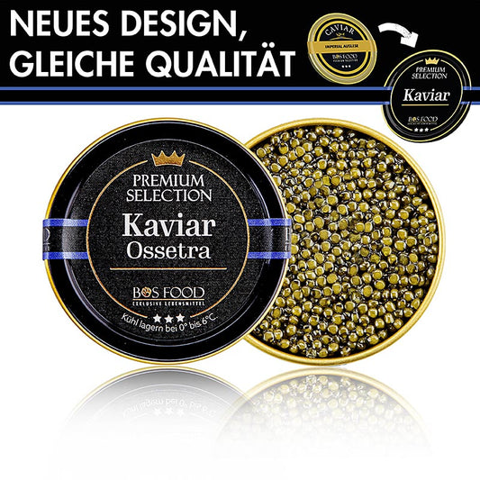 Ossetra (gueldenstaedtii), Aquakultur, ohne Konservierungsmittel, China, 50 g