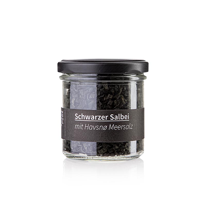 Fermentierter schwarzer Salbei mit Havsnø Meersalz, Krautpunk, 40 g