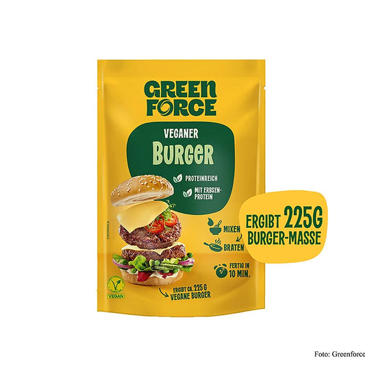 Greenforce Mix für vegane Burger Patties, aus Erbsenprotein, 75 g