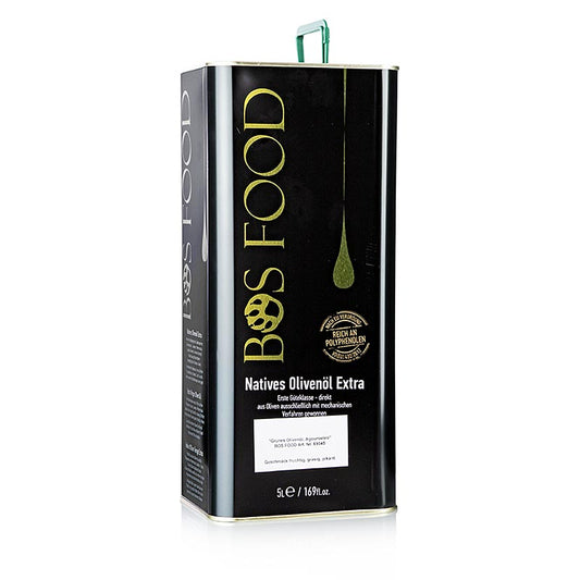 Natives Olivenöl Extra "BOS FOOD Agouroeleo", ungefiltert, Griechenland, Lakudia, 5 l