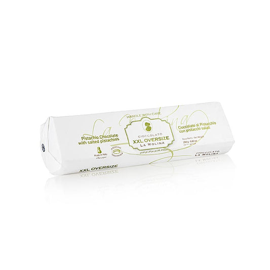 XXL Oversize Gianduja Barren mit Salzpistazie, La Molina, 250 g