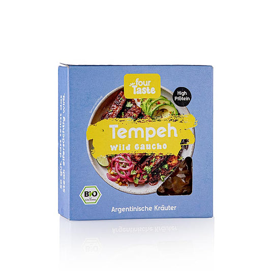 fourTaste - Tempeh Wild Gaucho - argentinisch gewürzt, aus Süßlupinen & gelben Erbsen, BIO,