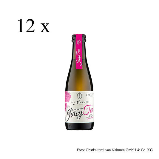 van Nahmen - Sparkling Juicy Tea - Rose - Darjeeling Tee - Rhabarber, BIO, 2,4 l