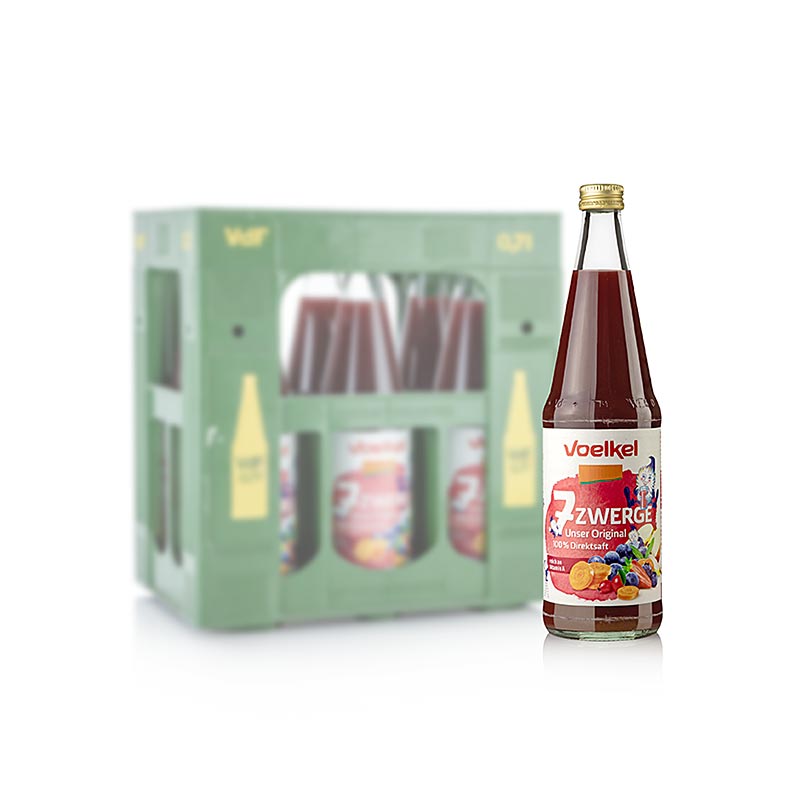 Voelkel 7 Zwerge Unser Original Mehrfruchtsaft, BIO Vegan OG, 4,2 l, 6 x 700ml