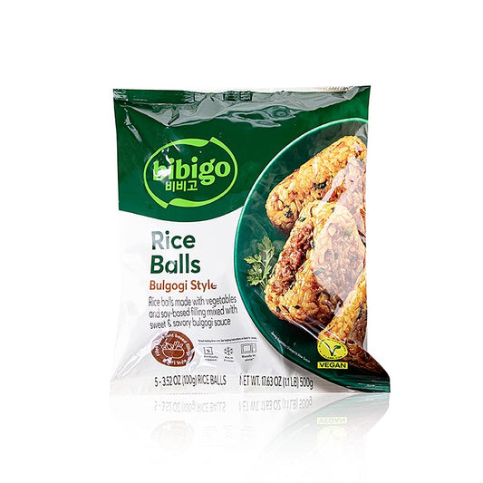 Rice Balls, Bulgogi Style, gefüllte Reisbälle, bibigo, TK, vegan, 500 g, 5 St