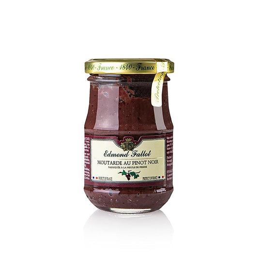 Senf, grob, mit Rotwein (Pinot Noir), Moutarde en grains, Fallot, 100 ml