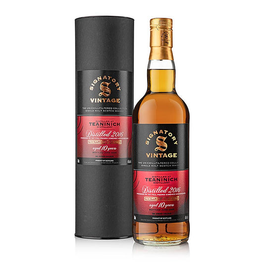 Single Malt Whisky Teaninich Signatory 10 J. PX Sherry, 46 % vol., Highland, 750 ml