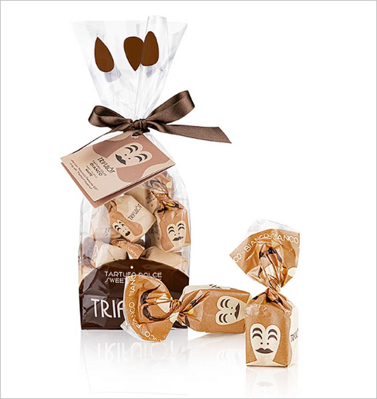 Tartuflanghe Trüffelpralinen - Dolce d´Alba, weiße Schokolade, ca. 14g, weiß, 200 g
