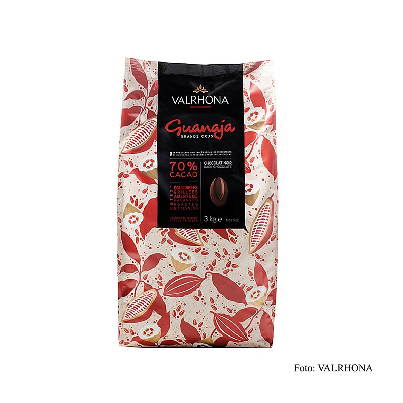 Valrhona Guanaja "Grand Cru", dunkle Couverture, Callets, 70% Kakao, 3 kg