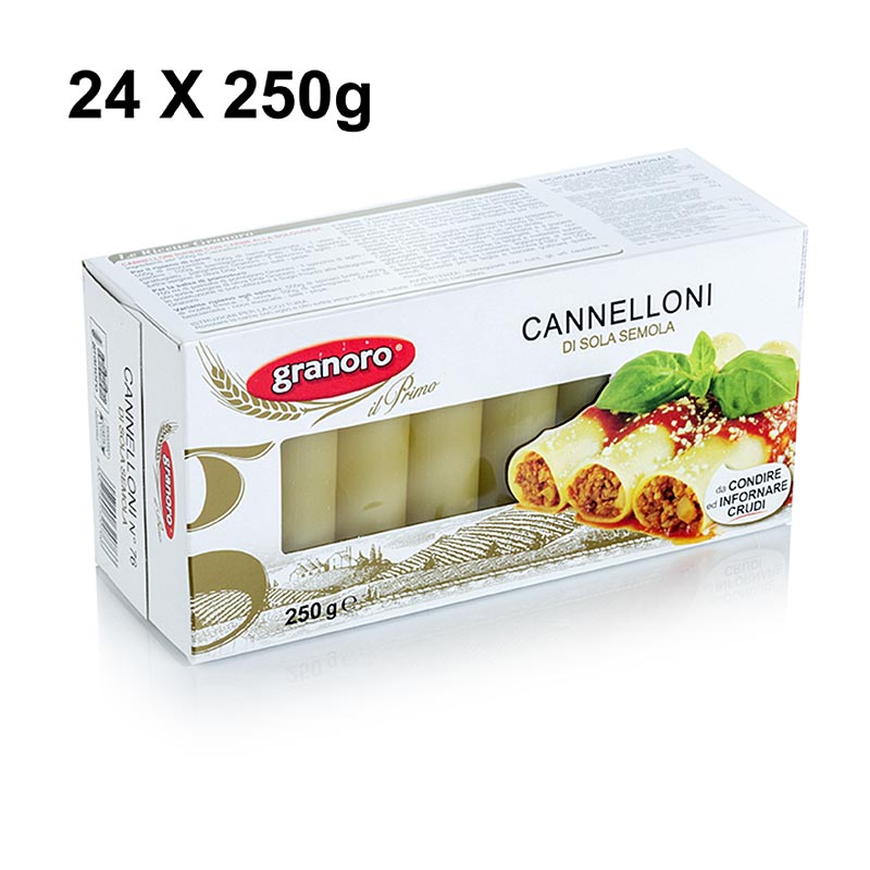 Granoro Cannelloni, ca. 25 Rollen/Päckchen, No.76, 6 kg, 24 x 250g