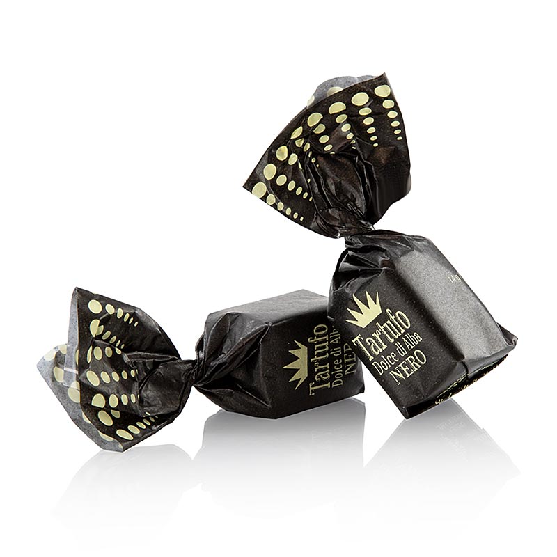 Trüffelpralinen - Dolce d´Alba, dunkle Schokolade, ca. 14g, schwarz, 1 kg