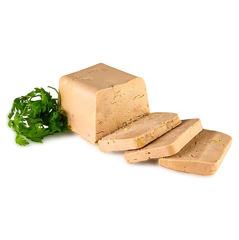 Gänsestopfleberblock, mit Stücken, Foie Gras, Trapez, Halbkonserve, Rougié, 180 g