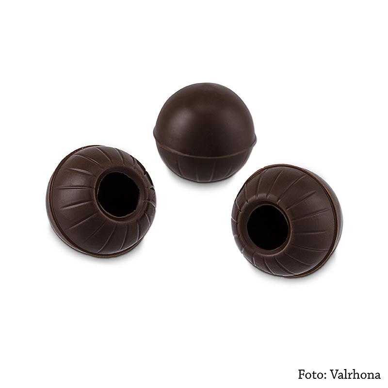 Trüffel-Hohlkugeln, Zartbitterschokolade, ø 25mm, Valrhona, 1,3 kg, 504 St
