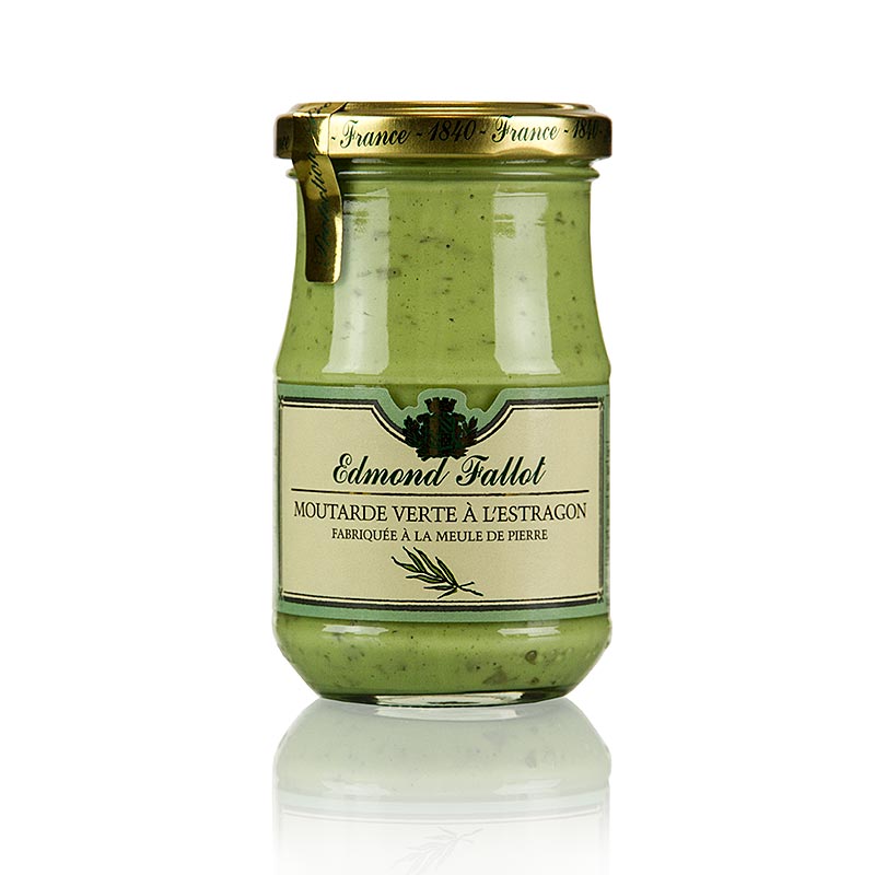 Fallot - Dijon Senf, fein, mit Estragon, grün, 190 ml