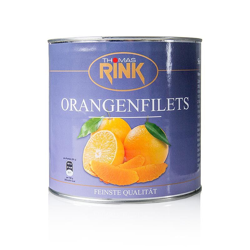 Orangen-Filets - kalibrierte Segmente, leicht gezuckert, 2,65 kg