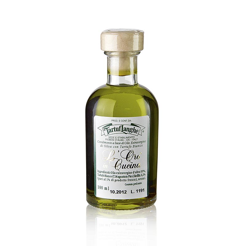 Natives Olivenöl Extra L´Oro in Cucina m. weißem Trüffel & Aroma, Tartuflanghe, 100 ml