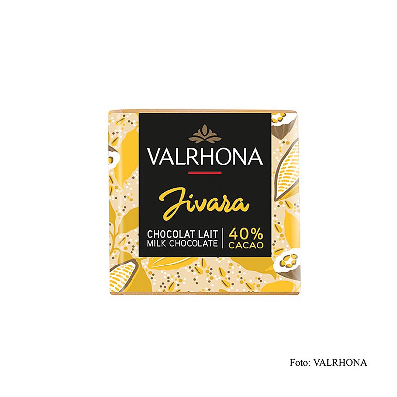 Valrhona Carré Jivara - Vollmilchschokoladentäfelchen, 40% Kakao, 1 kg, 200 x 5g