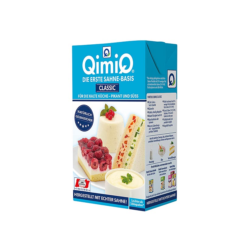 QimiQ Classic Natur, zum Kochen, Backen, Verfeinern, 15% Fett, 250 g