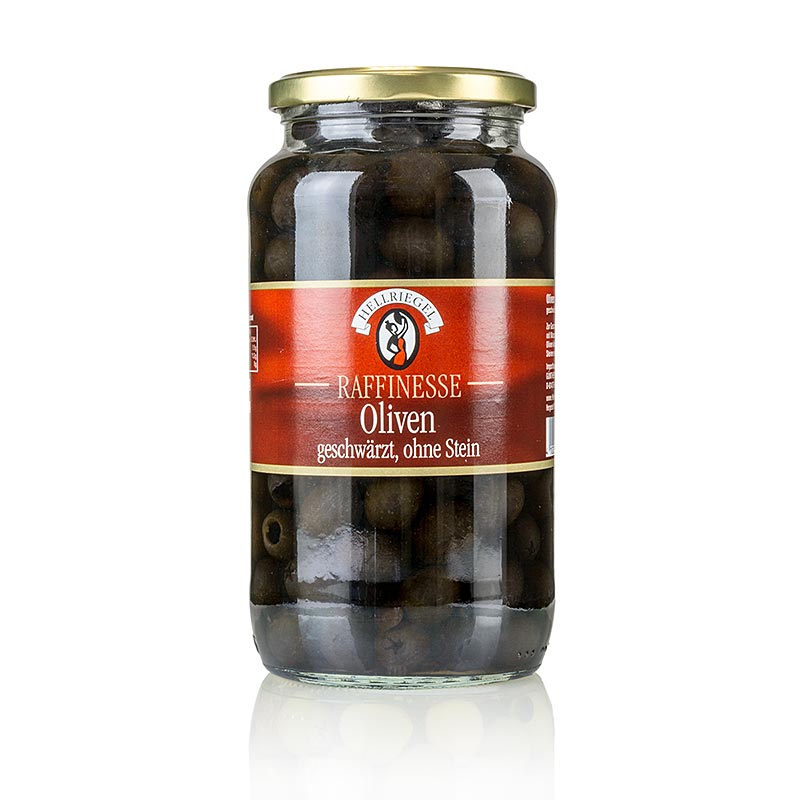 Schwarze Oliven, ohne Kern, geschwärzt, in Lake, 935 g