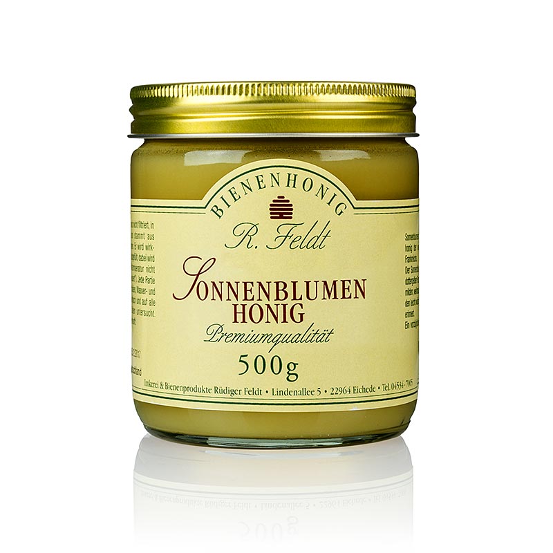 Sonnenblumen-Honig, sonnengelb, feincremig, mild aromatisch, 500 g