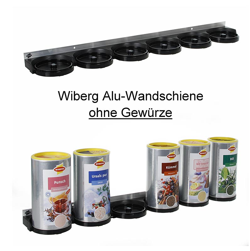 Wiberg Alu-Wandschiene für 6 Wiberg-Dosen, mit Magneten, 1 St