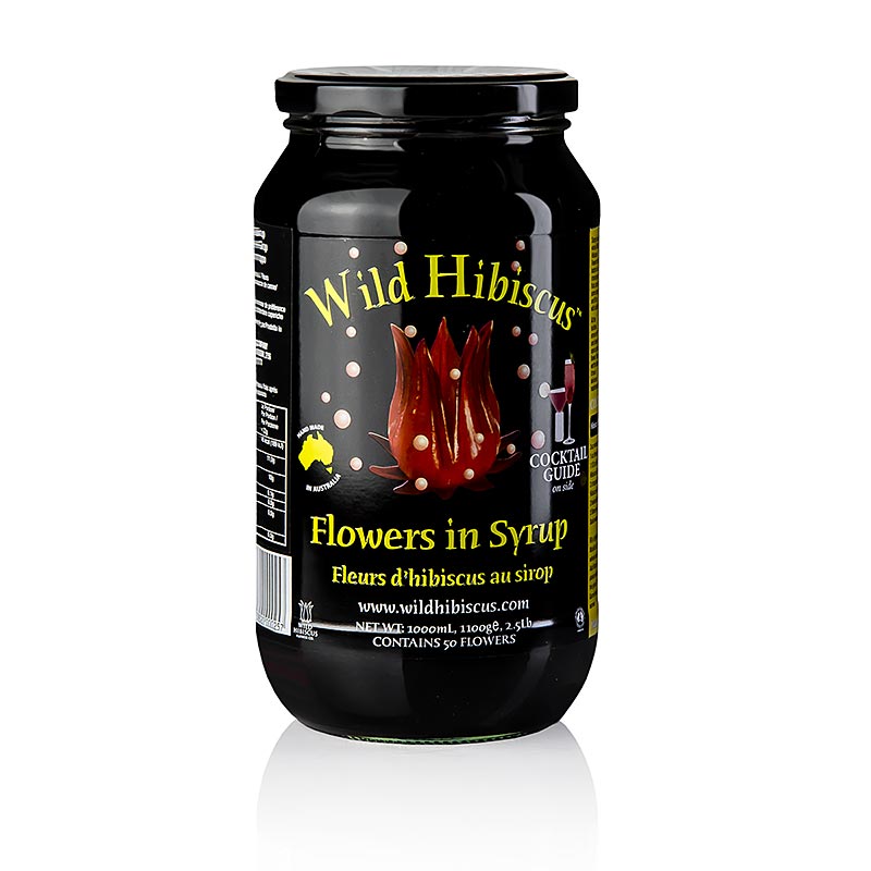 Wild Rosella in Sirup, 50 Blütenkelche vom wilden Hibiskus, 1,1 kg
