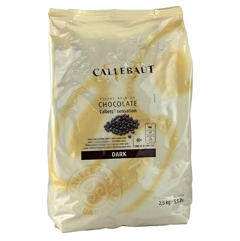 Callets Sensation Dark, Zartbitter-Schokoladen-Perlen, 51% Kakao, Callebaut 2,5 kg